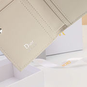 Kitlife Dior Qixi Lady Dahlia Wallet Two-Tone White & Pink Cannage Lambskin 12×9×2cm - 6