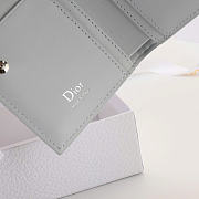 Kitlife Dior Qixi Lady Dahlia Wallet Gray Cannage Lambskin 12×9×2cm - 6