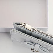 Kitlife Dior Qixi Lady Dahlia Wallet Gray Cannage Lambskin 12×9×2cm - 3