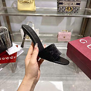 Kitlife Gucci Women's Bombshell Slide Sandal Black GG Velvet - 5