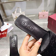 Kitlife Gucci Women's Bombshell Slide Sandal Black GG Velvet - 4