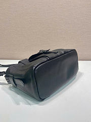 Kitlife Prada Route Medium Black Leather Tote Bag 1BG660 28x21x13cm - 6
