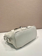 Kitlife Prada Route Medium White Leather Tote Bag 1BG660 28x21x13cm  - 6