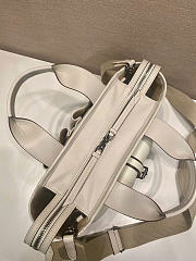 Kitlife Prada Route Medium White Leather Tote Bag 1BG660 28x21x13cm  - 5