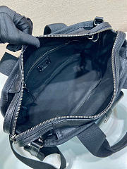 Kitlife Prada Route Medium Black Canvas & Leather Tote Bag 1BG660 28x21x13cm - 2