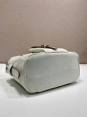 Kitlife Prada Route Medium White Canvas & Leather Tote Bag 1BG660 28x21x13cm - 6