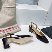 Kitlife Chanel Black Calfskin Cap Toe CC Slingback Pumps 65mm - 2