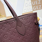 Kitlife Louis Vuitton Neverfull MM Bag Burgundy Monogram Empreinte M2A398 47x28x14cm  - 4