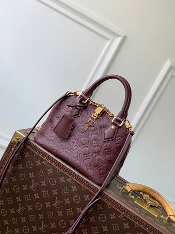 Kitlife Louis Vuitton Alma BB Bag Burgundy Monogram Empreinte M2A399 23.5x17.5x11.5cm 
