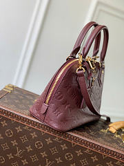 Kitlife Louis Vuitton Alma BB Bag Burgundy Monogram Empreinte M2A399 23.5x17.5x11.5cm  - 5