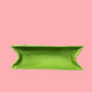 Kitlife Dior Medium Book Tote with Strap Green Dior Water Lily Embroidery and Dior Médaillon 36x27.5x16.5cm - 6