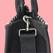 Kitlife Dior Medium Book Tote with Strap Black and White PolkaDior Embroidery 36x27.5x16.5cm - 3