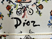 Kitlife Dior Medium Book Tote with Strap Multicolor Dior Arabesque Embroidery 36x27.5x16.5cm - 2
