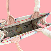 Kitlife Dior Qixi Medium Book Tote with Strap Multicolor Dior Colibri Embroidery and Dior Médaillon 36x27.5x16.5cm - 4