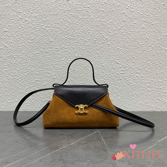 Kitlife Celine Flair In XL Dark Brown Suede Bag L10AT5 34x17x13cm  - 1