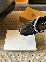 Kitlife Jimmy Choo Jade Ballet Flats Shoes Black - 3