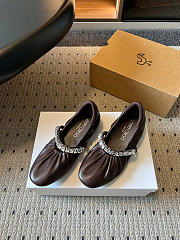 Kitlife Jimmy Choo Jade Ballet Flats Shoes Dark Brown - 3