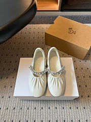 Kitlife Jimmy Choo Jade Ballet Flats Shoes White - 1