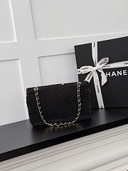 Kitlife Chanel Coco Beach Macrame Flap Bag Mesh Black AS6089 16x25.5x7cm - 6