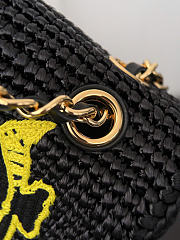 Kitlife Chanel Coco Beach Macrame Flap Bag Mesh Black AS6089 16x25.5x7cm - 2