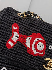 Kitlife Chanel Coco Beach Macrame Flap Bag Mesh Black AS6089 16x25.5x7cm - 3