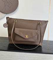 Kitlife Chanel Clair CC Front Pocket Chain Tote Bag Taupe 22x35x11cm - 1