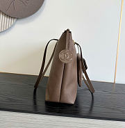 Kitlife Chanel Clair CC Front Pocket Chain Tote Bag Taupe 22x35x11cm - 6