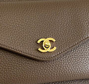 Kitlife Chanel Clair CC Front Pocket Chain Tote Bag Taupe 22x35x11cm - 2