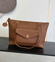 Kitlife Chanel Clair CC Front Pocket Chain Tote Bag Brown 22x35x11cm  - 1