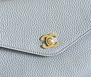 Kitlife Chanel Clair CC Front Pocket Chain Tote Bag Light Gray 22x35x11cm - 2