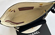 Kitlife Chanel Clair CC Front Pocket Chain Tote Bag Black Suede 22x35x11cm - 4