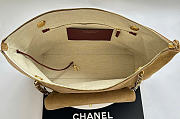 Kitlife Chanel Clair CC Front Pocket Chain Tote Bag Beige Suede 22x35x11cm  - 4