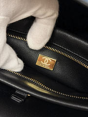 Kitlife Chanel Small Shopping Bag Black Calfskin & Blue Denim AS6288 31x15x12cm  - 3