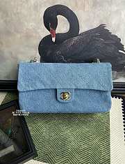 Kitlife Chanel Denim Souplissimo Maxi Flap Blue Bag AS6281 32x19.5x10cm - 1