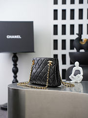 Kitlife Chanel Black Lambskin Quilted Chain Tote Bag AS6248 16x24.5x7.5cm - 6