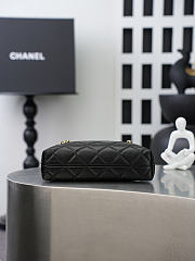 Kitlife Chanel Black Lambskin Quilted Chain Tote Bag AS6248 16x24.5x7.5cm - 5