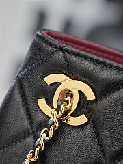 Kitlife Chanel Black Lambskin Quilted Chain Tote Bag AS6248 16x24.5x7.5cm - 2