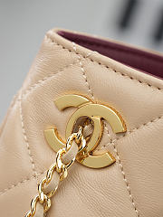 Kitlife Chanel Beige Lambskin Quilted Chain Tote Bag AS6248 16x24.5x7.5cm  - 2