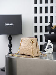 Kitlife Chanel Beige Lambskin Quilted Chain Tote Bag AS6248 16x24.5x7.5cm  - 3