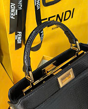Kitlife Fendi Iconic Peekaboo ISeeU Black Lizard Leather 20cm - 6
