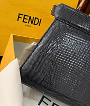 Kitlife Fendi Iconic Peekaboo ISeeU Black Lizard Leather 20cm - 4
