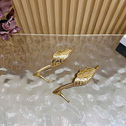 Kitlife Aquazzura Ce Soir Embellished Gold Metallic Leather Mule 75mm - 5