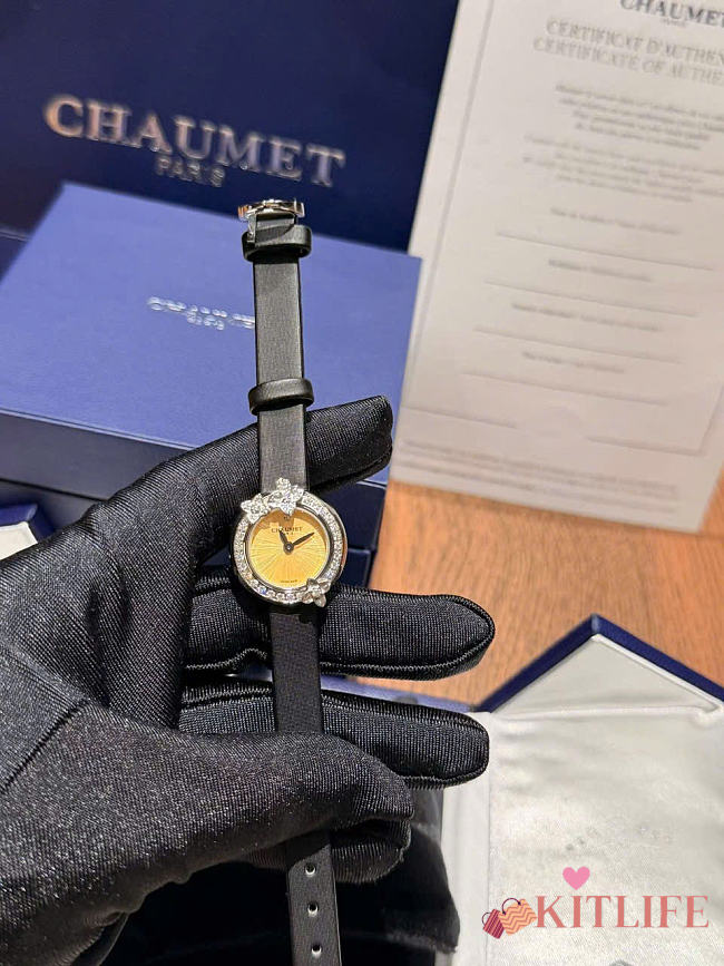 Kitlife Chaumet Hortensia Watch With Black Strap 28mm - 1