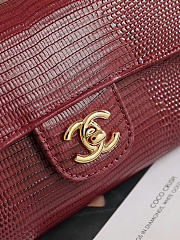 Kitlife Chanel Party Bag With Chain Burgundy Calfskin With Lizard Effect AP5280 25x9.5x5cm - 2