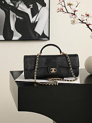 Kitlife Chanel Party Bag With Chain Black Calfskin With Lizard Effect AP5280 25x9.5x5cm - 1