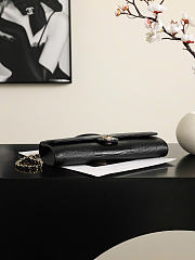 Kitlife Chanel Party Bag With Chain Black Calfskin With Lizard Effect AP5280 25x9.5x5cm - 6