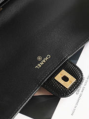 Kitlife Chanel Party Bag With Chain Black Calfskin With Lizard Effect AP5280 25x9.5x5cm - 3