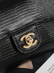 Kitlife Chanel Party Bag With Chain Black Calfskin With Lizard Effect AP5280 25x9.5x5cm - 2