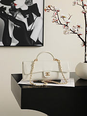 Kitlife Chanel Party Bag With Chain White Calfskin With Lizard Effect AP5280 25x9.5x5cm - 1