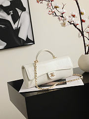 Kitlife Chanel Party Bag With Chain White Calfskin With Lizard Effect AP5280 25x9.5x5cm - 6